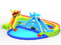Giant Inflatable Dragon Slide Water Park