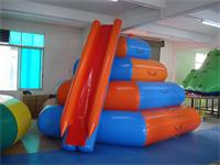 Blue Inflatable Water Rock Climbing Wall for Seashore