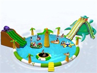 Giant Inflatable Water Park with Pool