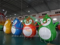 Inflatable Penguin Shape Floating Buoy , Inflatable Water Toys