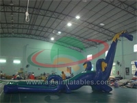 Giant Inflatable Floating Loopy Dragon Water Obstacle Course For Water Park
