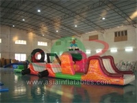 Inflatable Water Floating Track, Inflatable Water Run Park With Slide