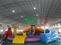 Mobile Inflatable Amusement Water Park , New Design Giant Beach Inflatable Water Park