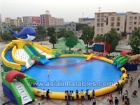 Customized Inflatable Dolphin Water Side on Sale