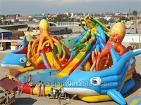 Inflatable Sea Snail Slide Water Parks , Inflatable Ocean World Park