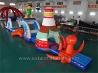 Inflatable Sea World Aqua Run Water Sport Games , Inflatable Obstacle Course