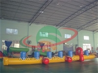 Sealed Inflatable Water Obstacle Course , Inflatable Pool Toys For Summer