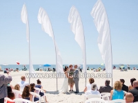 Beach Feather Flag For Wedding , Polyester Feather Flag, Swooper Flag