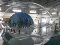 Hot Sale Inflatable Snowing Globe , Christmas Show Ball Dome