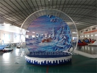 Huge Christmas Inflatable Photo Snow Globe For Festival and Decoration