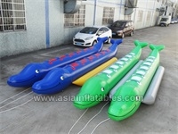 Shark Shape Inflatable Banana Boat , Water Flying Towable Banana Boat for Water Activity