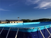 High Quality 0.9mm PVC Tarpaulin Metal Frame Swimming Pool for Sale