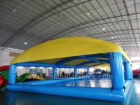 20m Long Inflatable Air Tight Pool With Tent , Inflatable Water Pool
